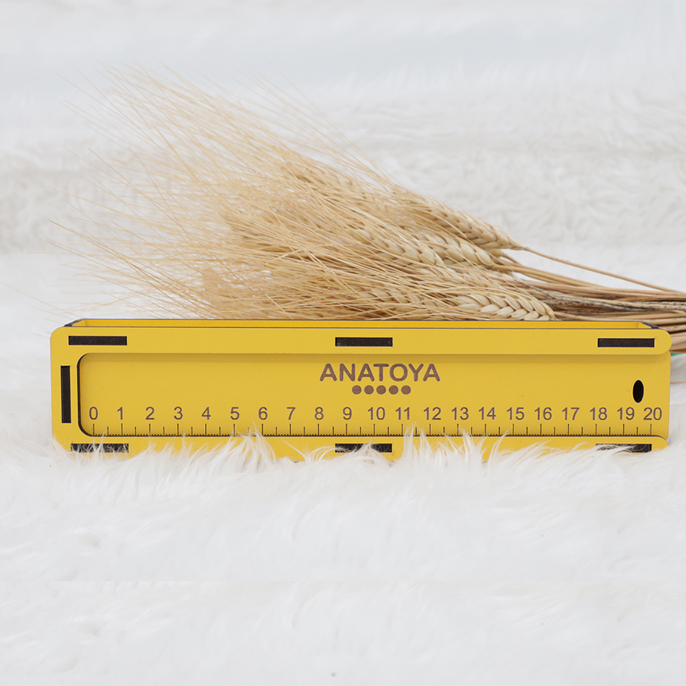 Ahşap Kutu Kalemlik Sarı