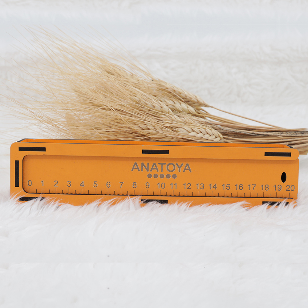 Ahşap Kutu Kalemlik Turuncu