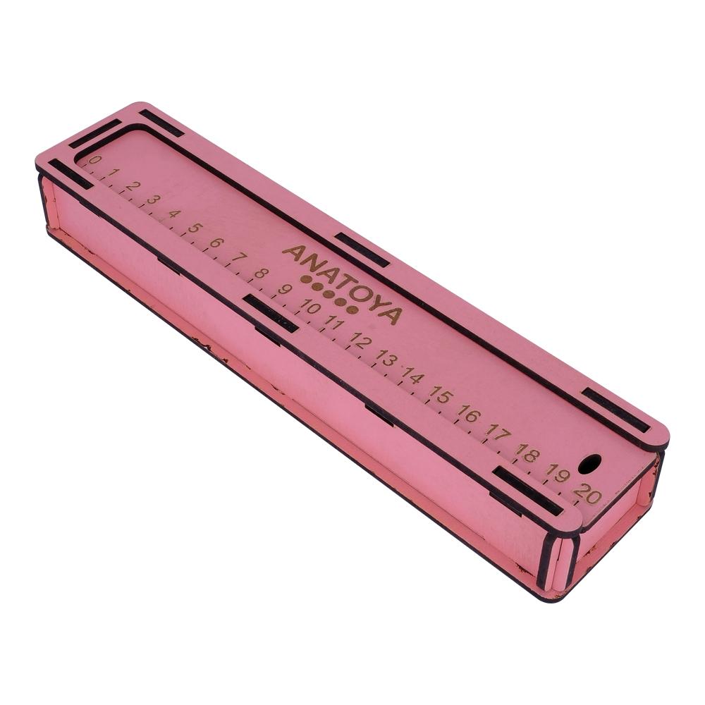 Ahşap Kutu Kalemlik Pembe