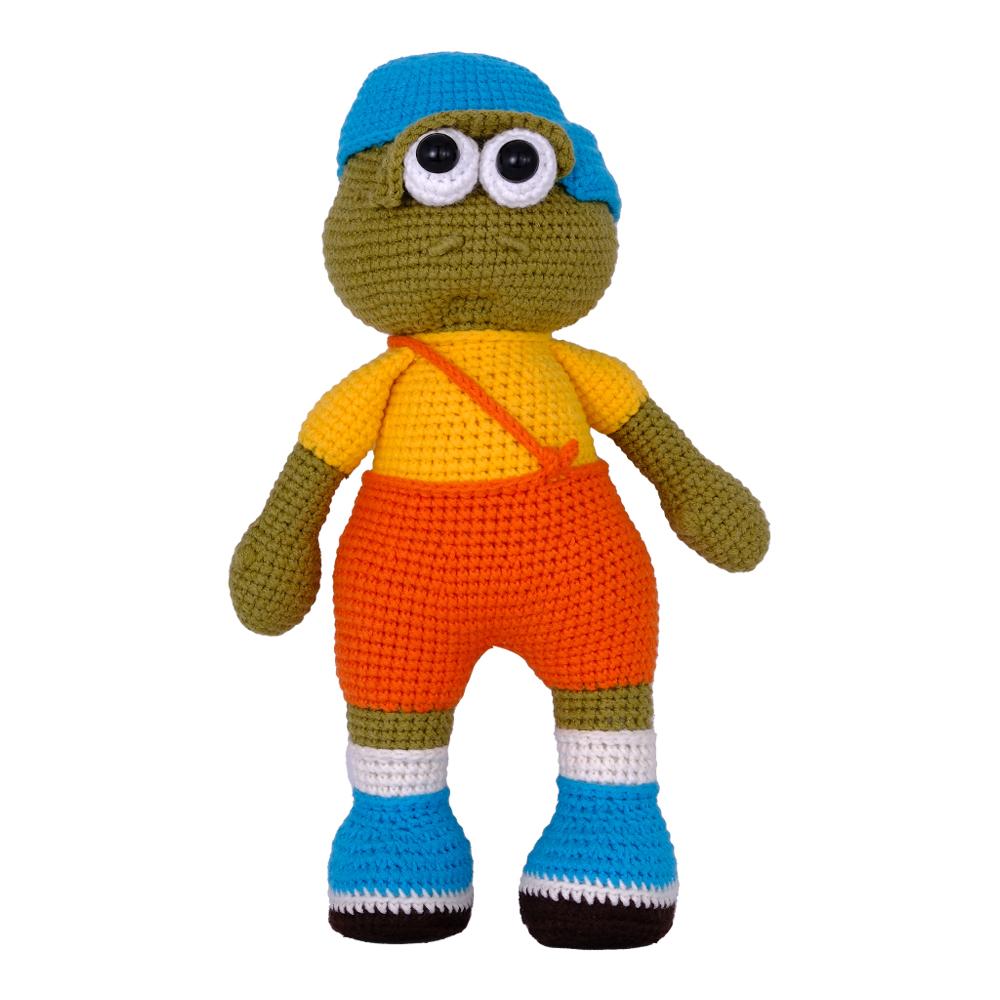 Amigurumi Kaplumbağa Tosbik Mavi Şapkalı